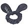 Dr. Mola Bunny Ears Pluszowa opaska kosmetyczna królicze uszy Czarna