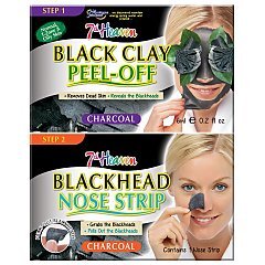 7th Heaven Charcoal Duo Black Clay Peel Off + Blackhead Nose Strip 1/1