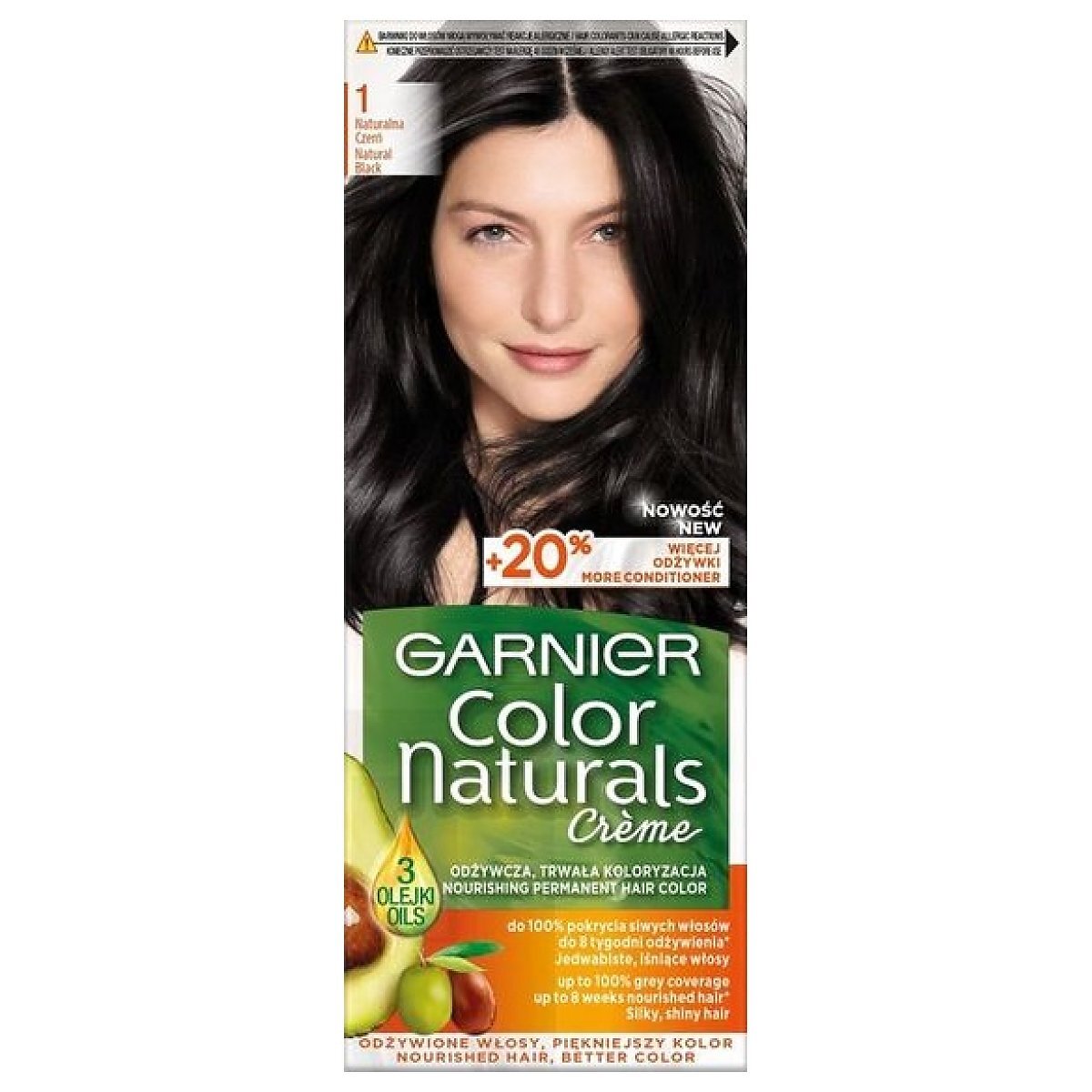 Garnier Color Naturals Creme Krem koloryzujący do włosów 1 Czerń ...