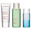 Clarins Set Demaquillant Zestaw pielęgnacyjny tonik 100ml + pianka do demakijażu 50ml + płyn do demakijażu oczu 30ml