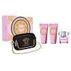 Versace Bright Crystal Zestaw upominkowy EDT 90ml + balsam do ciała 100ml + żel pod prysznic 100ml + kosmetyczka