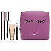 Clarins Wonder Perfect Mascara 4D Zestaw do makijażu tusz 8ml Black + korektor 5ml 2 + kredka do oczu 0,29g 01 + kosmetyczka