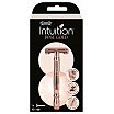 Wilkinson Intuition Rose Gold Klasyczna maszynka do golenia dla kobiet z wymiennymi żyletkami rączka + 10 żyletek