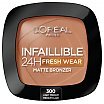 L'Oreal Paris Infaillible 24H Fresh Wear Soft Matte Bronzer Matujący bronzer do twarzy 300 Light Medium 9g