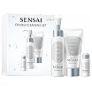 Sensai Double Cleansing Set Zestaw pielęgnacyjny olejek do demakijażu 75ml + kremowe mydło 75ml + pudrowy peeling 5g