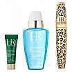 Helena Rubinstein Lash Queen Feline Blacks Zestaw kosmetyków tusz do rzęs pogrubiająco-wydłużający 7,2ml 01 Black + płyn do demakijażu 50ml + krem pod oczy 3ml