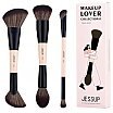 Jessup Duo-End Brush Versatility Collection Zestaw dwustronnych pędzli do makijażu Peach Dust 3szt.