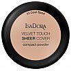 IsaDora Velvet Touch Sheer Cover Compact Powder Puder kompakt SPF 20 7,5g 43 Cool Sand