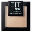 Maybelline Fit Me Matte + Poreless Powder Puder matujący w kompakcie 9g 104 Soft Ivory