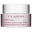 Clarins White Plus Pure Total Luminescent Smoothing Brightening Night Cream tester Krem rozjaśniający na noc 50ml