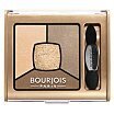 Bourjois Smoky Stories Quad Eyeshadow Palette Paleta trzech cieni do oczu z rozświetlaczem 3,2g 13 Taupissime