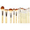 JESSUP Mature Peeled Bamboo Makeup Brush Zestaw bambusowych pędzli do makijażu twarzy T140 15szt.