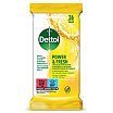 Dettol Power & Fresh Chusteczki antybakteryjne do dezynfekcji i czyszczenia 36szt Cytryna