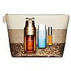 Clarins Double Serum Zestaw pielęgnacyjny serum 30ml + płyn do demakijażu 30ml + olejek do ust 2,8ml