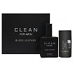 Clean for Men Black Leather Zestaw upominkowy EDT 100ml + dezodorant sztyft 75ml